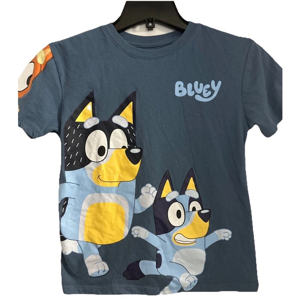 Bluey Character Blue T-shirt Size Youth Medium Cotton Blend